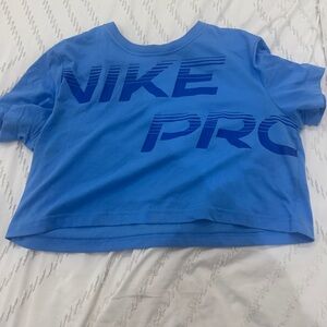 Nike Pro Blue Shirt Sleeve Tee